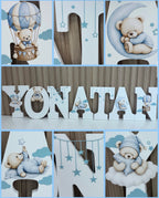 letras personalizadas blancas de osito