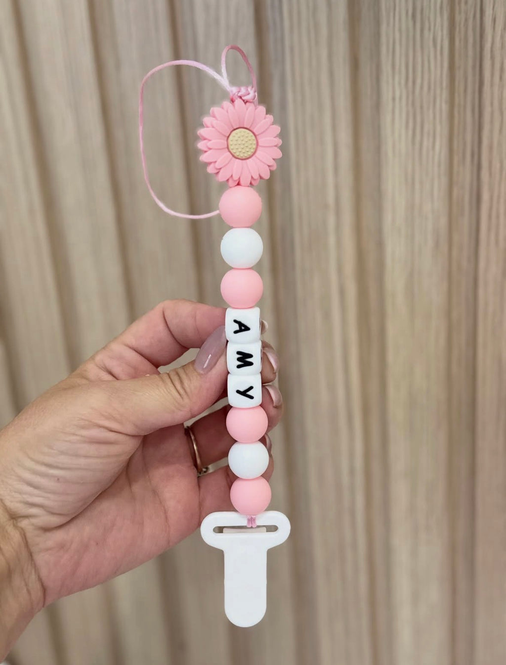 Girls Costum Pacifier Clip