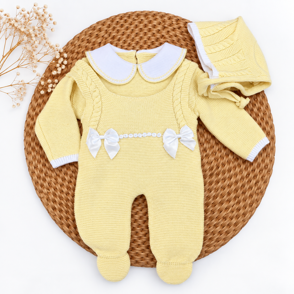 Set Girls Yellow and White Newborn