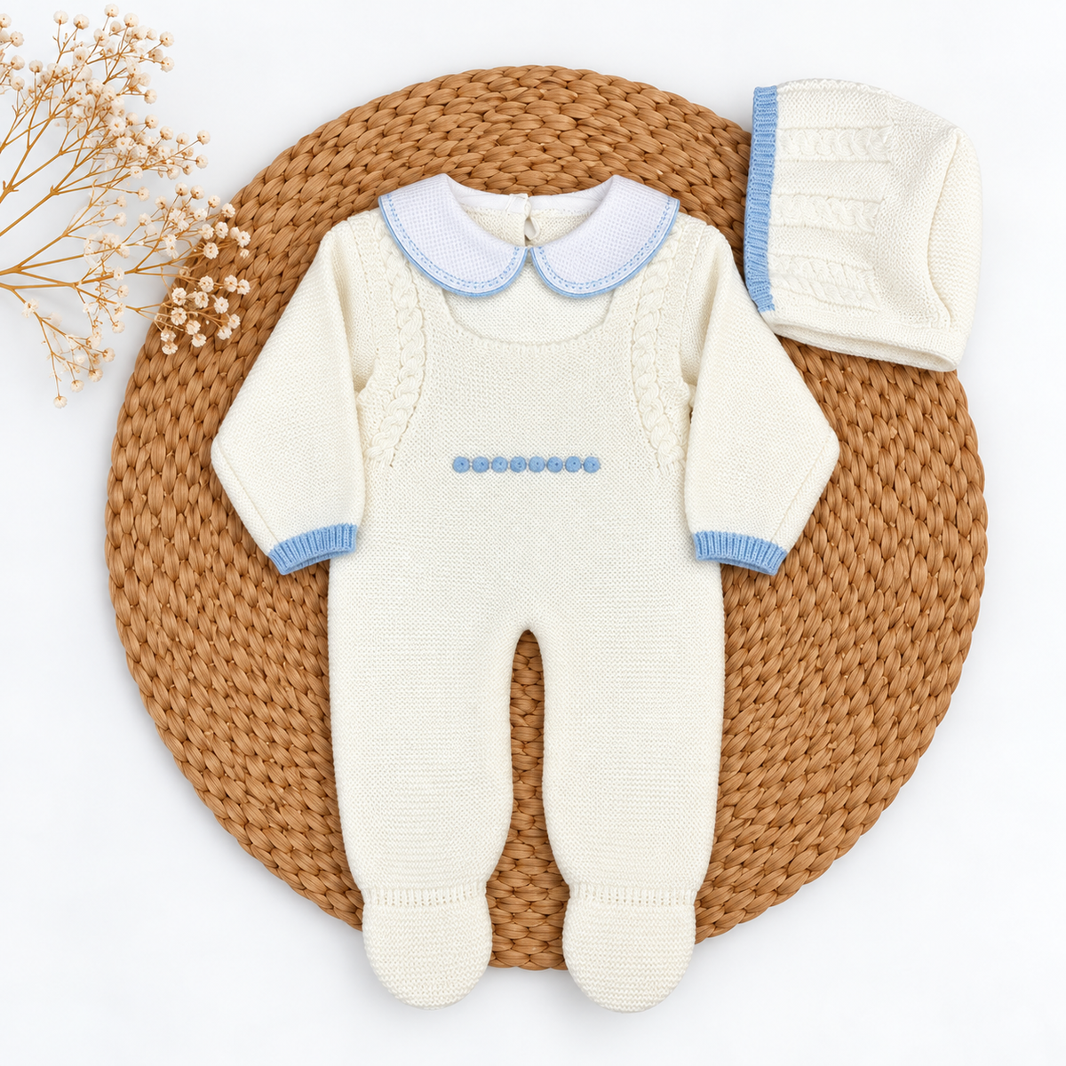 Baby Boy Blue and white