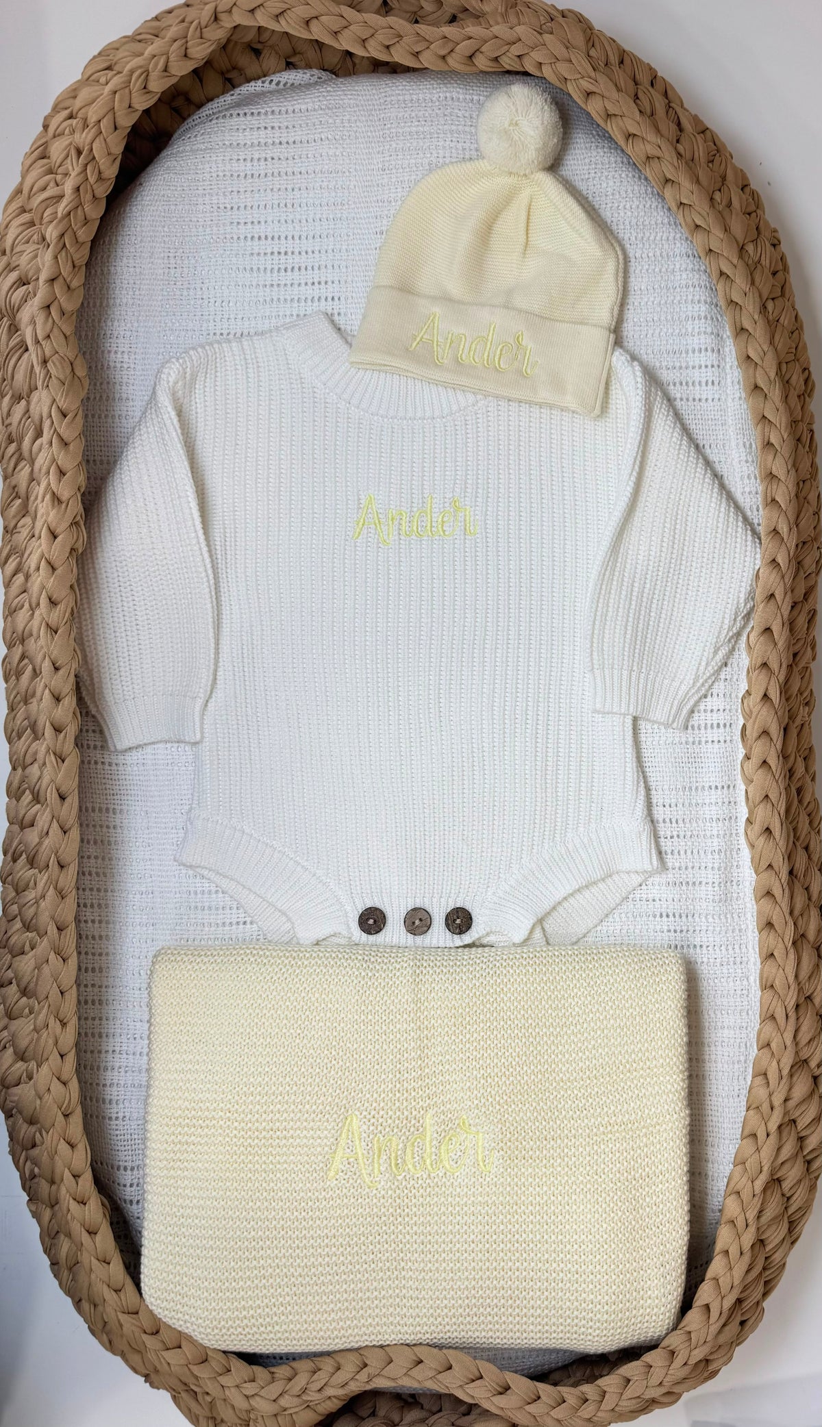 Personalized Baby Gift Set | 3 Pieces with Embroidered Name