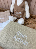 Personalized Baby Gift Set | 4 Piece Neutral Tones, Custom