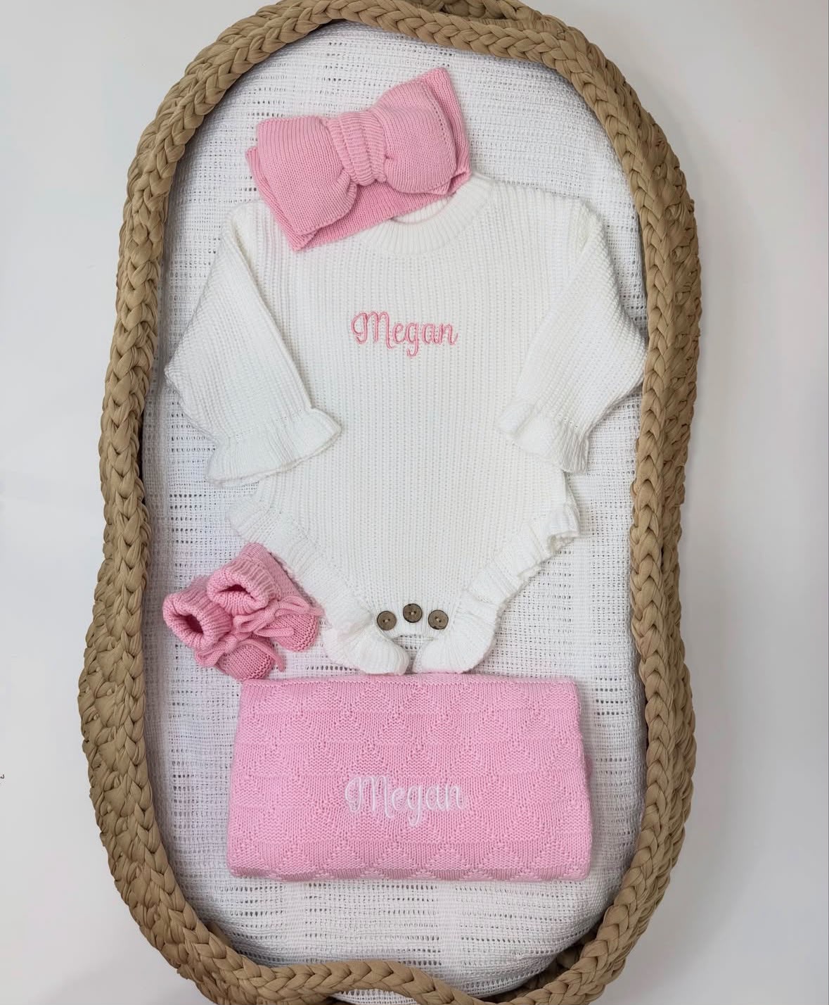 Personalized Baby Gift Set | 4 pieces, pink