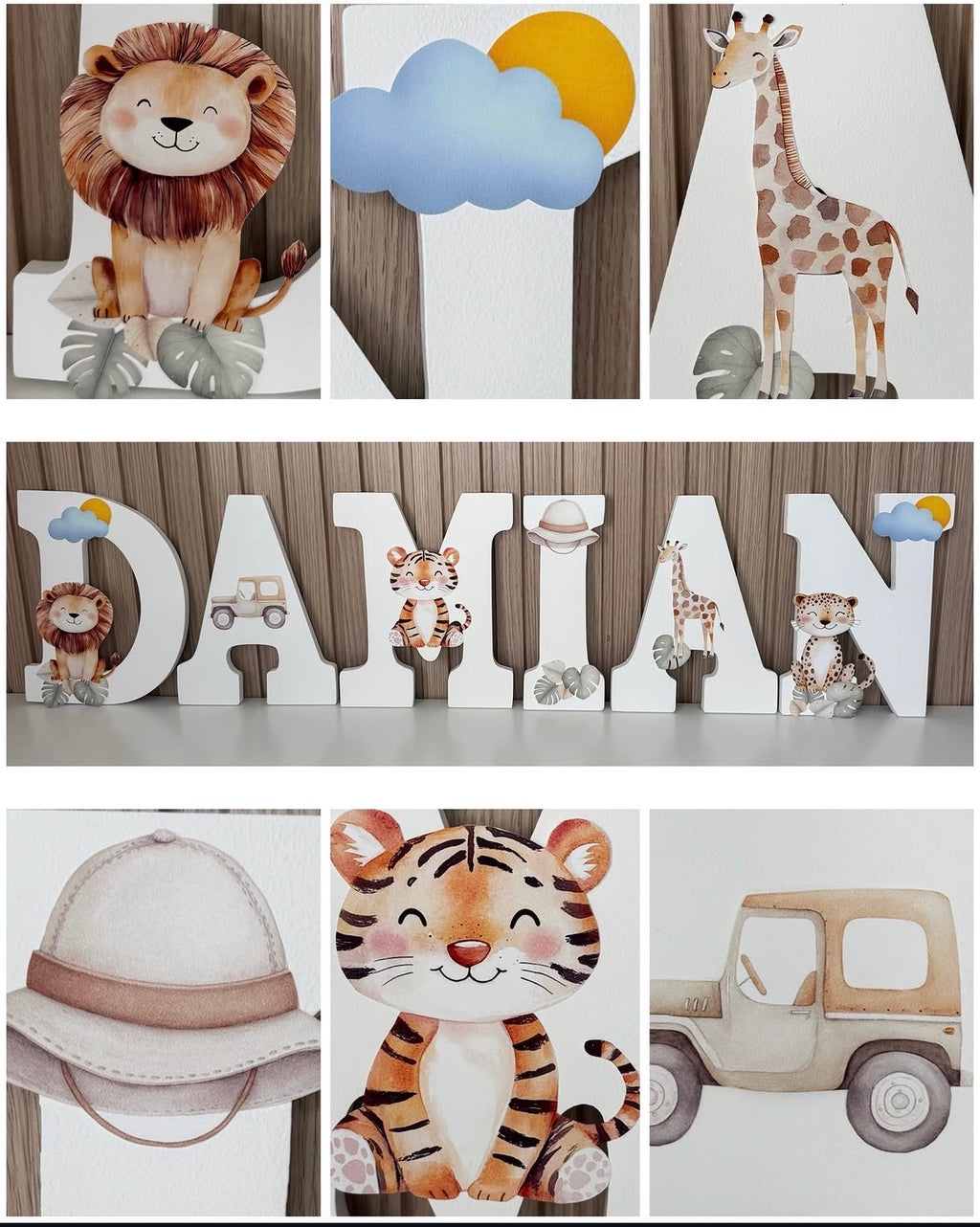 Letras Personalizadas Safari