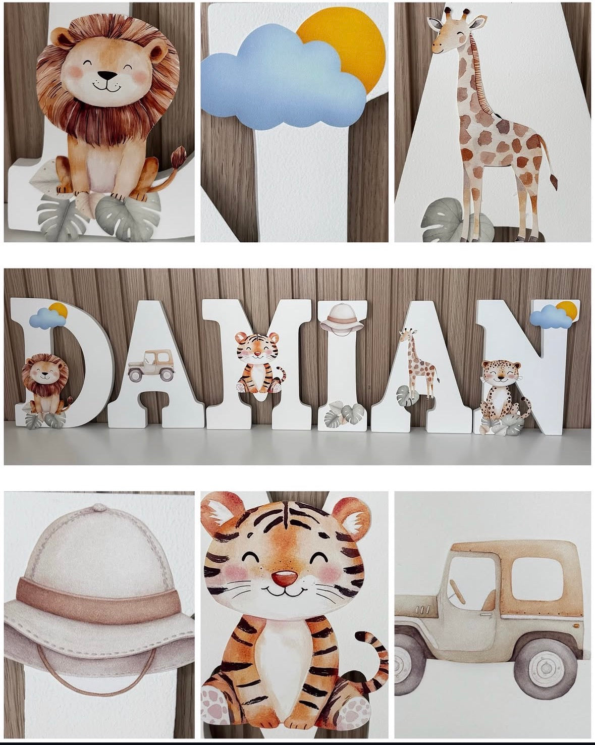 Letras Personalizadas Safari