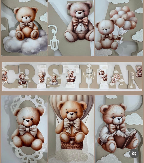 Letras Decorativas 3D – Cumpleaños, Bautizos y Baby Shower