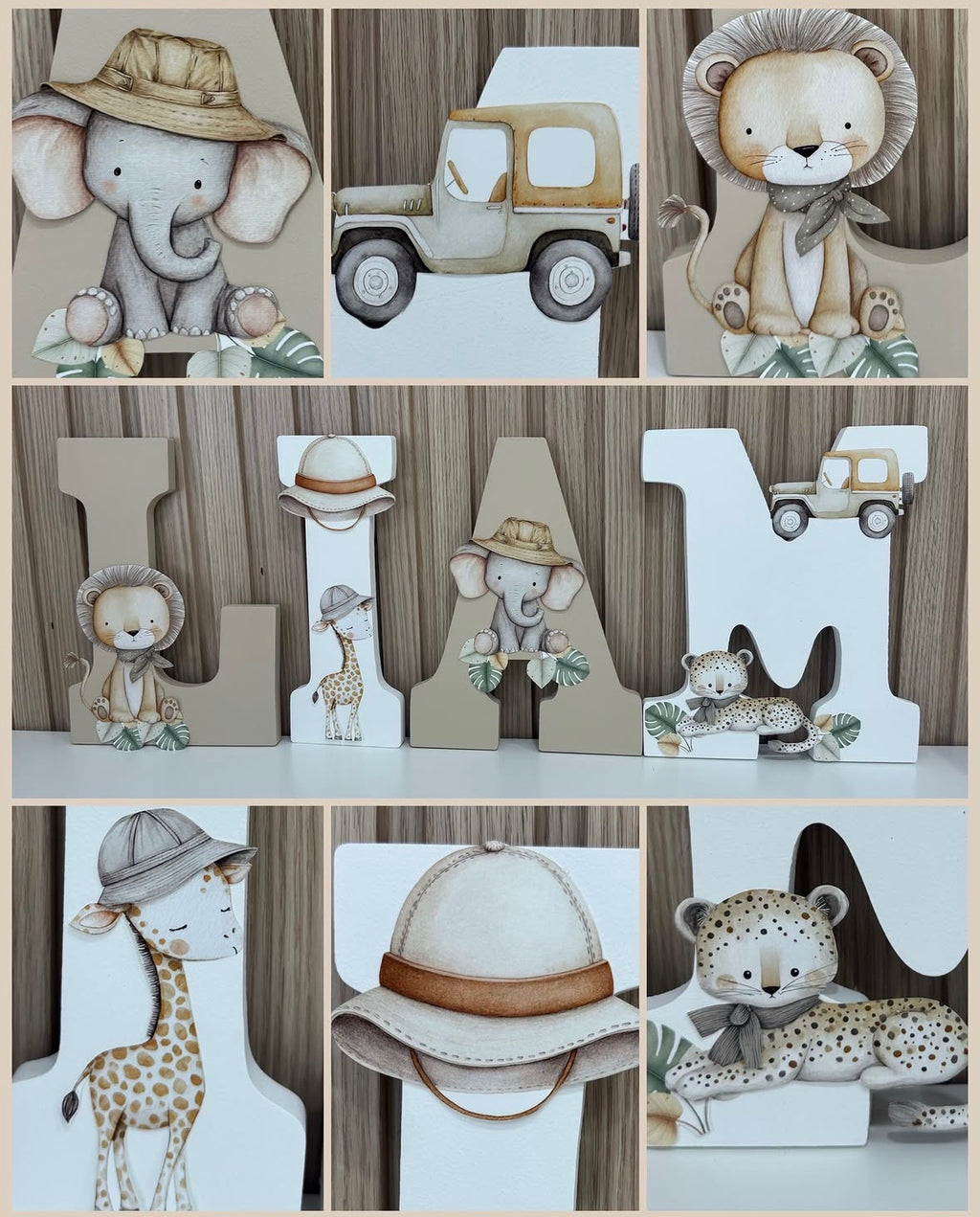 Letras Personalizadas Safari