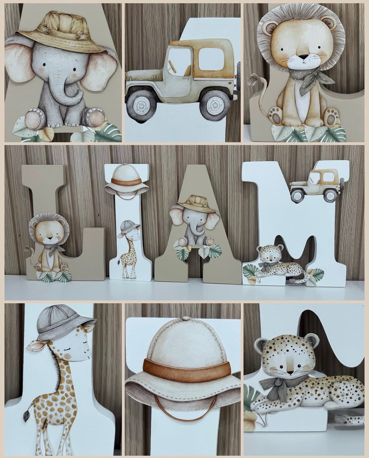 Letras Personalizadas Safari