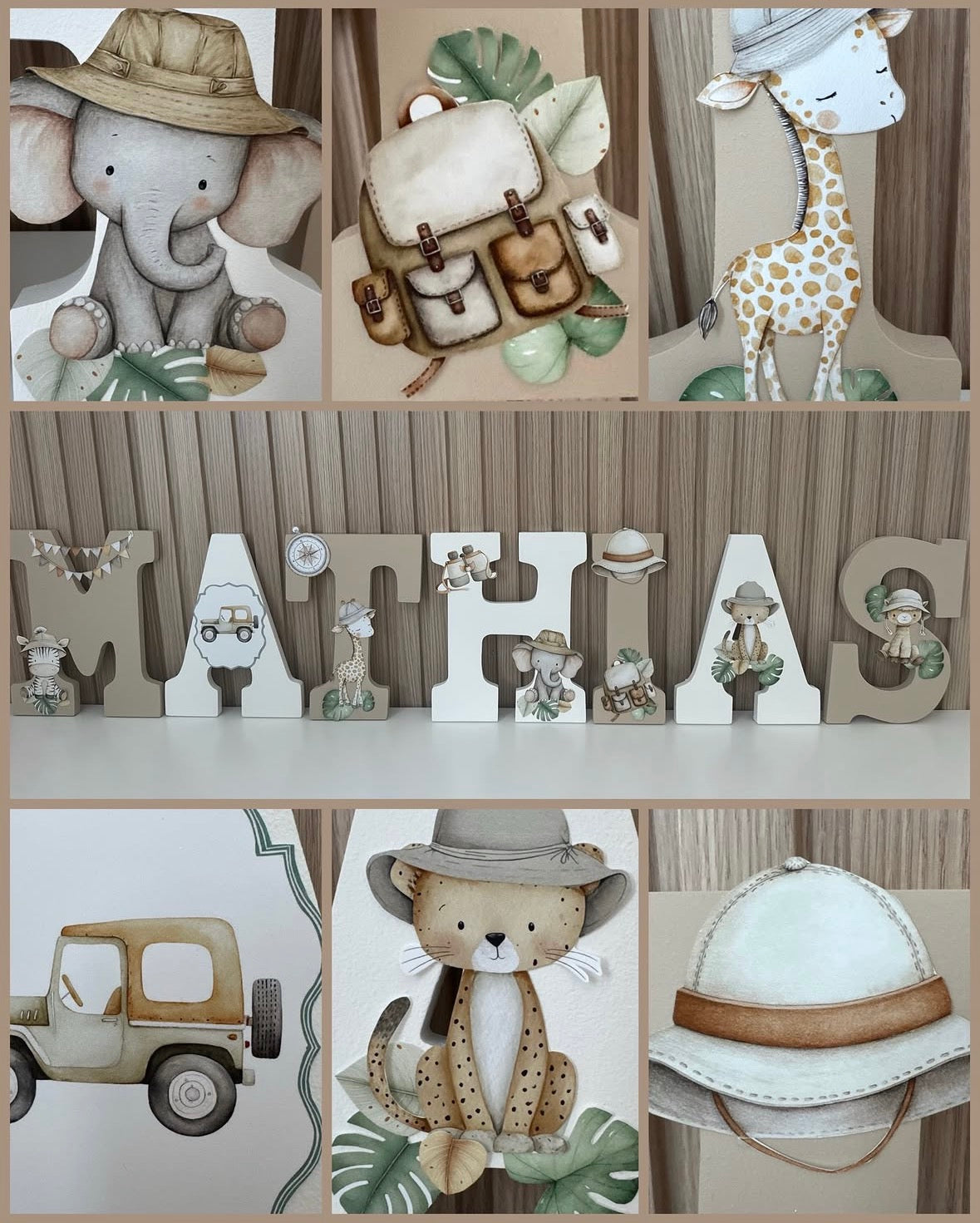Letras Personalizadas Safari