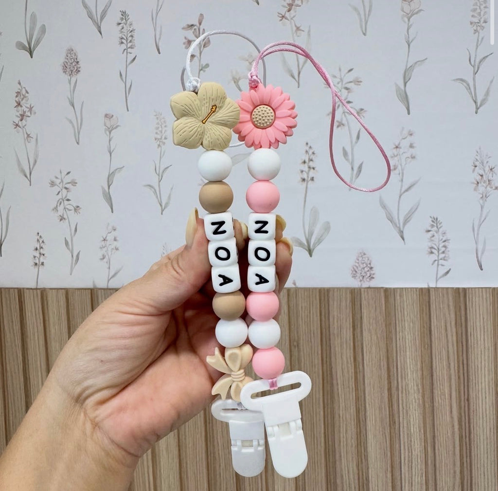 Girls Costum Pacifier Clip