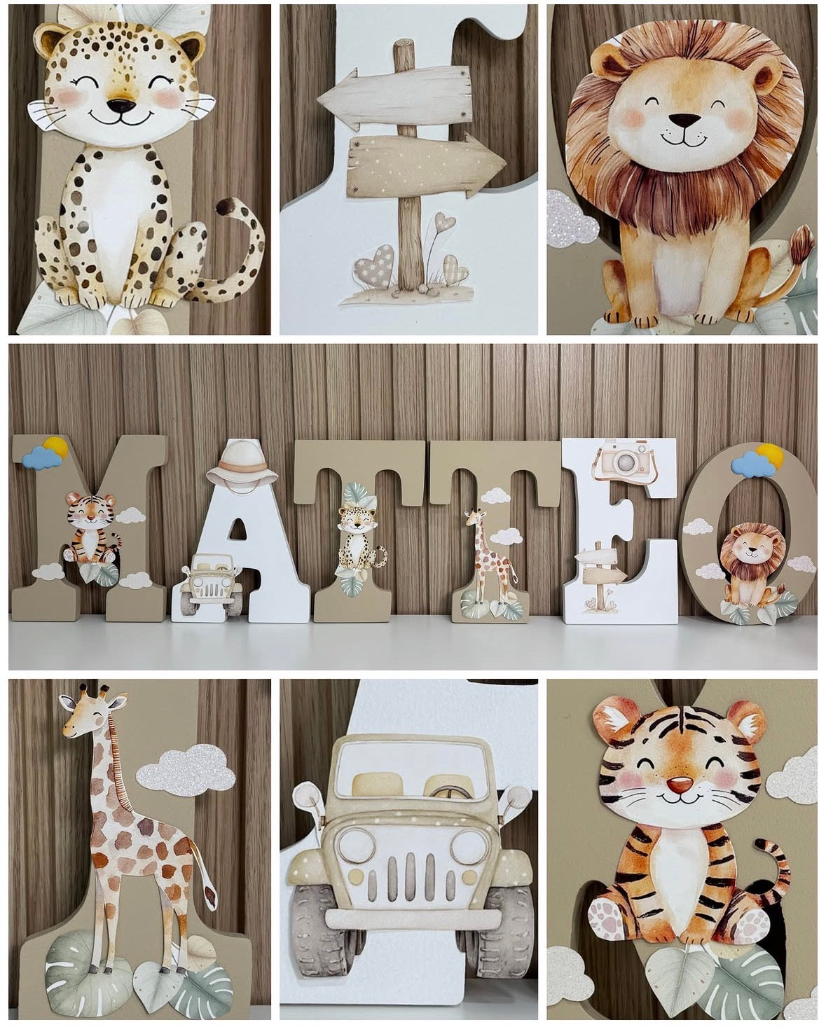 Letras Personalizadas Safari