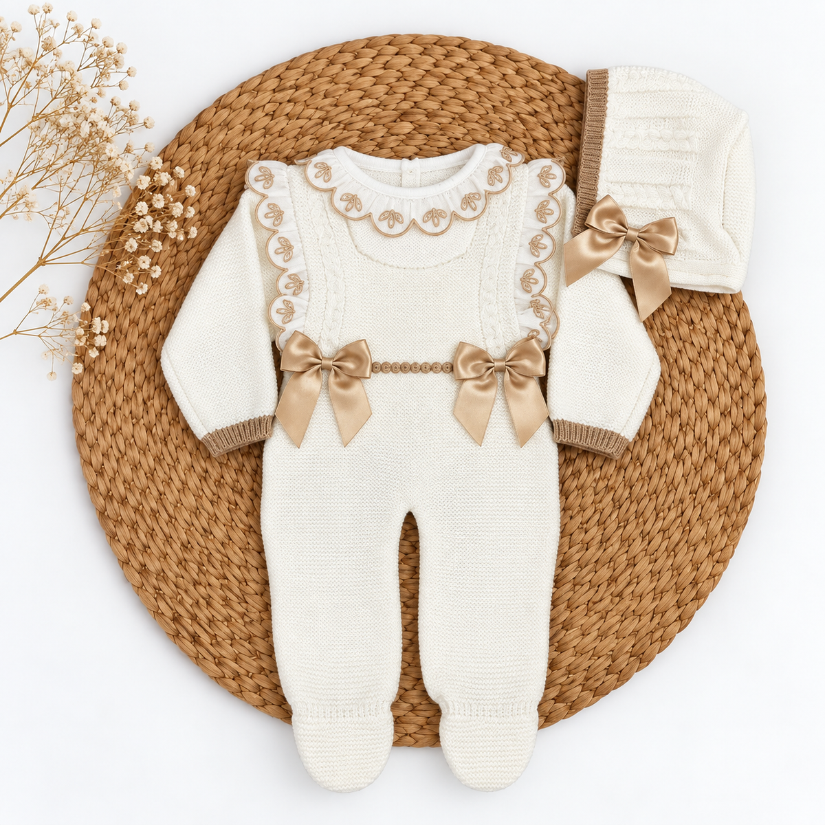 Set Girls White and Beige