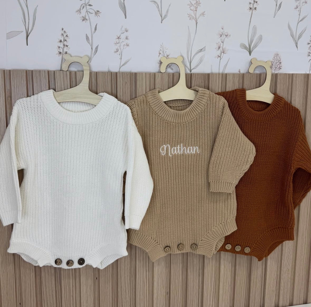 Custom Embroidered Baby Romper Set – Personalized Newborn Outfit