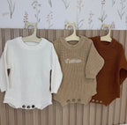 Custom Embroidered Baby Romper Set – Personalized Newborn Outfit