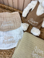 Personalized Baby Gift Set | 4 Piece Neutral Tones, Custom